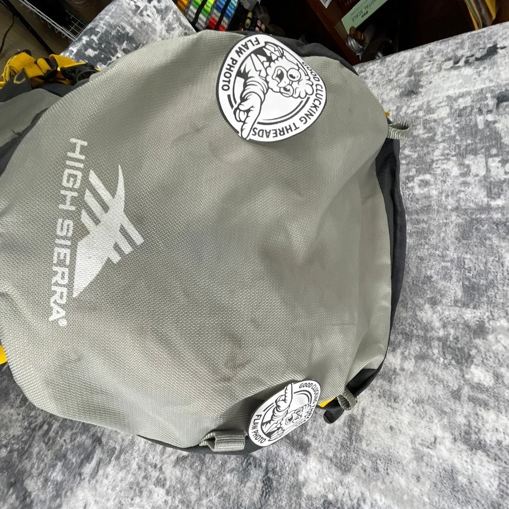 High Sierra 45L Summit‎ Backpack Grey Yellow Hiking Internal Frame Pack